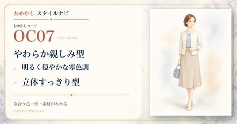 OC07 やわらか親しみ型・明るく穏やかな寒色調・立体すっきり型