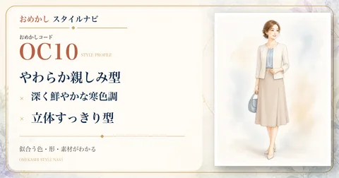 OC10 やわらか親しみ型・深く鮮やかな寒色調・立体すっきり型