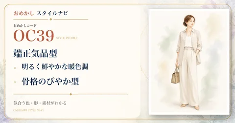 OC39 端正気品型・明るく鮮やかな暖色調・骨格のびやか型
