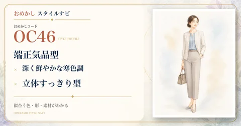 OC46 端正気品型・深く鮮やかな寒色調・立体すっきり型